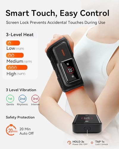 Heated Wrist Brace for Pain Relief, Carpal Tunnel Arthritis, FSA Gift HSA