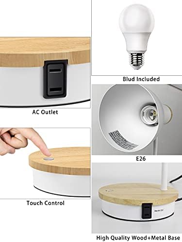 LALISU Metal Desk Lamp Wireless Charging Table Lamp Touch Reading Lights