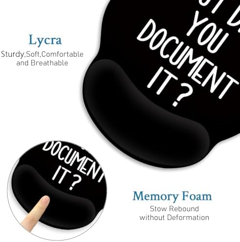 Blusabaca Funny Mouse Pad with Wrist Rest Ergonomic Mousepad Office Gifts