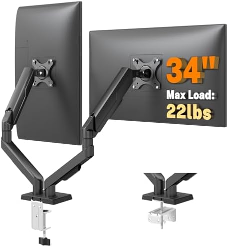 5Rcom Dual Monitor Stand for 17-34 Inch Computer Screens