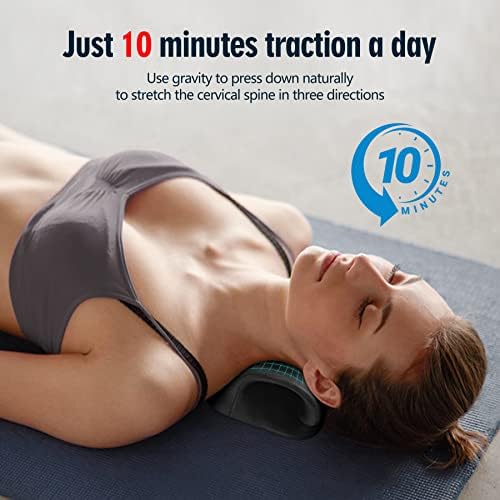 ComfortLife Neck Stretcher for Pain Relief, Neck and Shoulder Relaxer Cervical Traction Device Pillow for Muscle Relax and TMJ Pain Relief(Black)