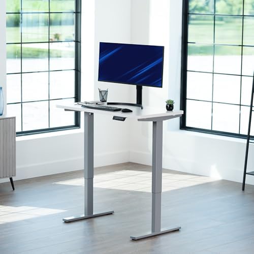 VIVO White 43 x 24 in Standing Desk, DESK-KIT-1G4W