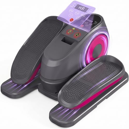 Under Desk Elliptical Machine, 16-Speed Electric Elliptical Leg Exerciser as Seen on TV for Seniors, Quiet Portable Seated Pedal Exerciser for Home Office with Auto & Manual Modes, and Remote Control