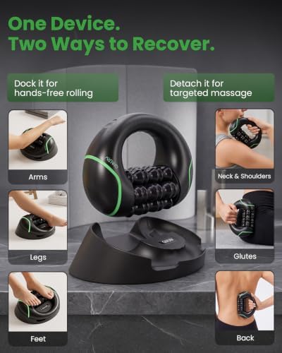 Electric Muscle Roller with Dock, Power Percussive Rolling Massager