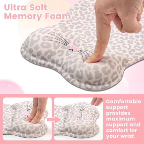 Ergonomic Mouse Pad with Wrist Rest,Cute Memory Foam Mousepad Wrist Cushion