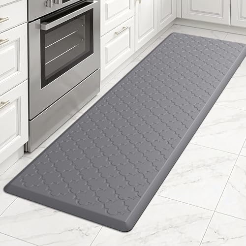 Kitchen Mats for Floor, Long Anti Fatigue Cushioned Mat, Grey