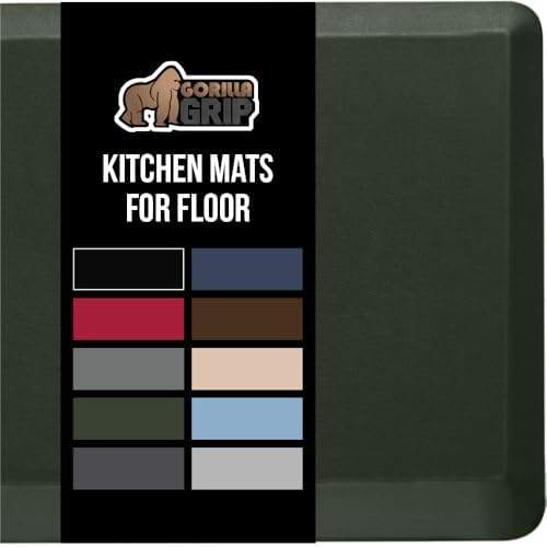 GORILLA GRIP Cushioned Antifatigue Kitchen Mat for Floor, 20x32, Green