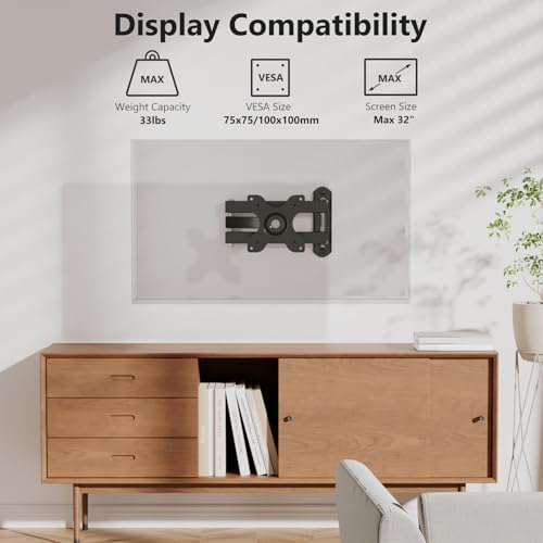 WALI TV Wall Mount Full Motion 15 inch Extension Arm, 2 Pack for Monitor TV