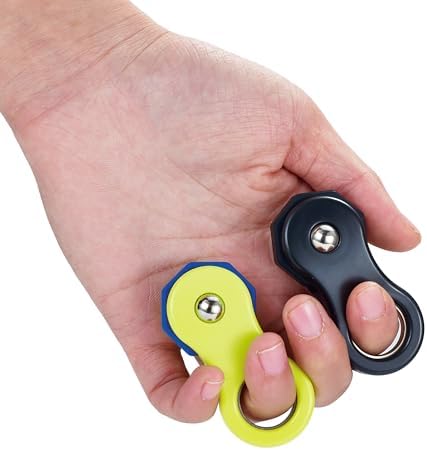 Yolscue 2 Pack Fidget Toy,Fidget Spinner Toy for Adults and Kid,Gifts Suitable for Children with Autism and ADHD,Quiet Office Desk Toy,Excellent for Relieving Stress and Anxiety Toys (Black & Yellow)