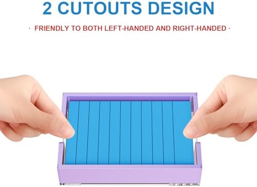 WINFFOR Acrylic Notepad Holder Dispenser - 4x6 in Sticky Note Memo Holder Self-Stick Note Pad Organizer (W/O Pads) Office Desk Accessories School Supplies, Purple