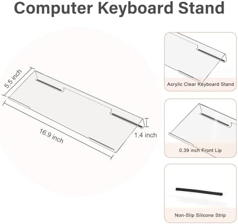 MOSISO Keyboard Stand&Wrist Rest Support for Keyboard &Mouse Pad Set