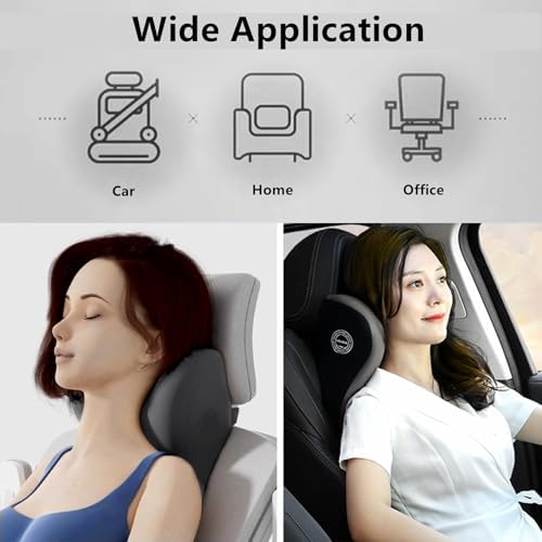 2 Pack Car Neck Pillow Support, Memory Foam Neck Rest Cushion Headrest
