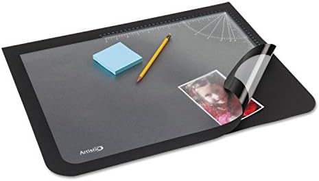 Artistic Lift-Top Pad Desktop Organizer, with Clear Overlay, 22 x 17, Black