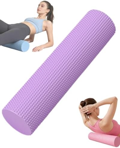 12 Inch EVA Soft Dot Foam Roller for Yoga and Balance Exercises，Purple：18in