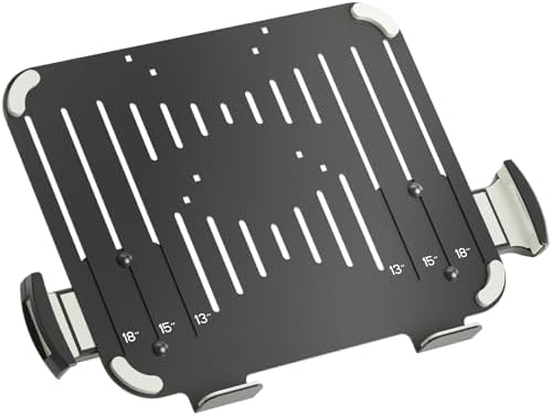suptek Adjustable 13 to 18 inch Laptop VESA Arm Mount Tray for Monitor Arms and Stands (Tray Only),Fits 75x75/ 100x100 mm VESA Mount Holes,and Supports Weight up to 10lbs,Black(TP007)