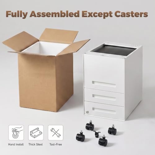 Guizeeopo Fully Assembled Home Office Filing Cabinet with Lock