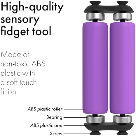ONO Roller - Handheld Fidget Toy for Adults | Help Relieve Stress, Anxiety, Tension | Promotes Focus, Clarity | Compact, Portable Design (Purple, Full Size - ABS Plastic)