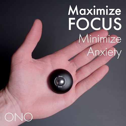 ONO Scroller- Handheld Fidget Toy for Adults | Help Relieve Stress, Anxiety, Tension | Promotes Focus, Clarity | Compact, Portable Design (Black - Aluminum)