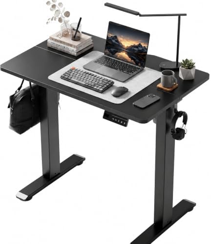 Claiks 32 x 19 Inch Black Electric Standing Desk