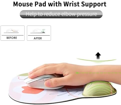 EooCoo Ergonomic Mouse Pad with Wrist Rest, Memory Foam Support Mousepad