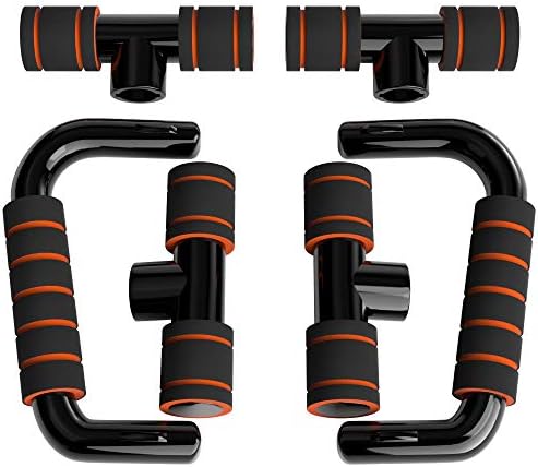 READAEER Push Up Bars Gym Exercise Equipment Fitness 1 Pair Pushup Handles with Cushioned Foam Grip and Non-Slip Sturdy Structure Push Up Bars for Men & Women