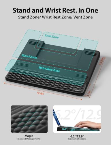 Vaydeer Laptop Stand with Wrist Support, Memory Foam Laptop Wrist Rest