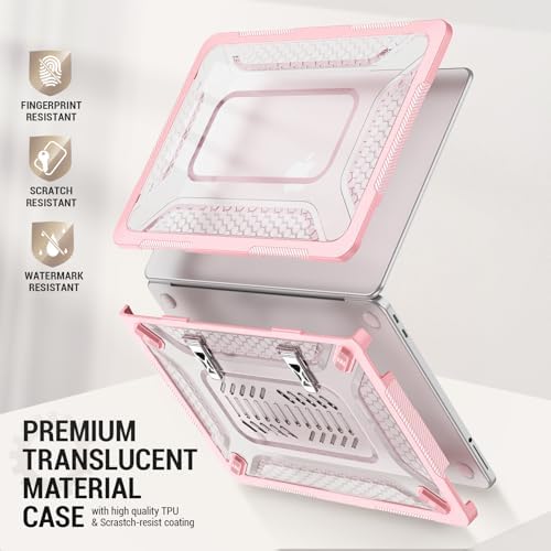 SEYMAC stock Case for MacBook Neo (A18 Pro) 2026 13 inch, Shock-Absorbing Protection with Folding Stand &Mouse Pad Case for MacBook Neo (A18 Pro) 2026 13 inch, Pink
