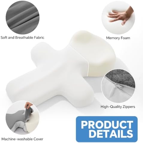 ROYALAY Neck Hump Support Pillow, Contoured Pillow for Sleeping
