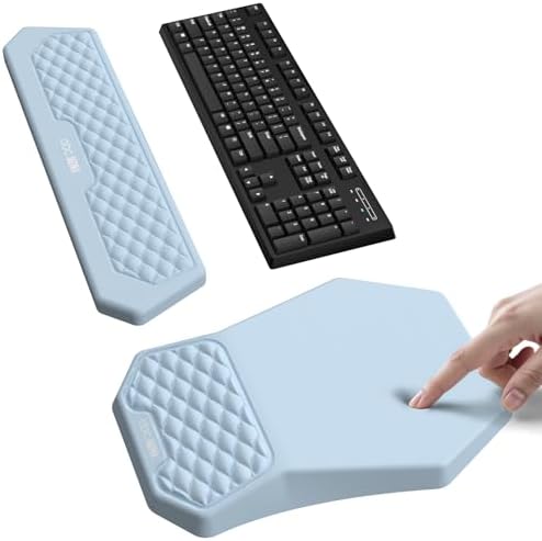 Ergonomic Mouse Pad with Wrist Rest & Keyboard Wrist Rest Support Set
