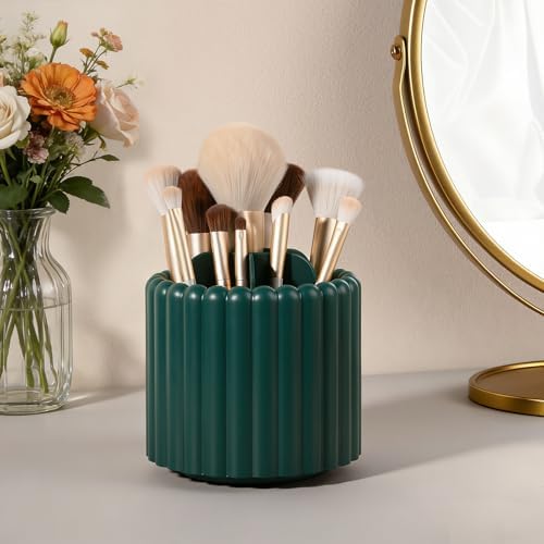 Anyoifax Rotating Pen Holder for Desk Removable Pencil Cup, Small Teal Blue