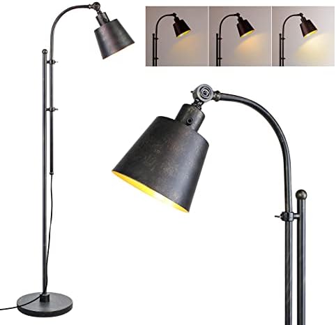 LALISU Industrial Floor Lamps Rustic Farmhouse Floor Lamps for Living Rooms