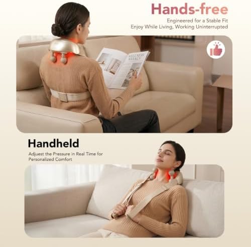 SKG H7 Ultra Neck Massager for Pain Relief Deep Tissue Cordless