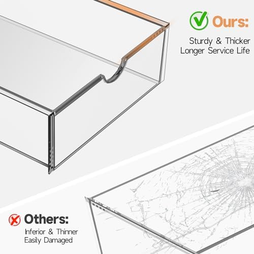 DOMNIU Acrylic Makeup Drawer Storage Organizer with 16 Drawers, 4 Set