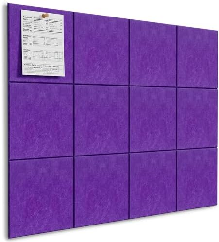 MaxGear Felt Bulletin Board 48" x 36", Violet Felt Wall Tiles Wall Decor