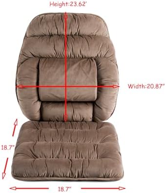 ALIBO Large Size Nonslip Back Support Cushion Low Back Pain Relief Pillow Seat Cushion with Lumbar Rest for Office Chair,Recliner,Rocking Chair,Wheelchair,Auto Car with Long Adjustable Straps