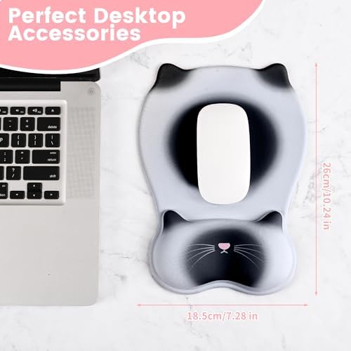 Ergonomic Mouse Pad with Wrist Rest,Cute Memory Foam Mousepad Wrist Support