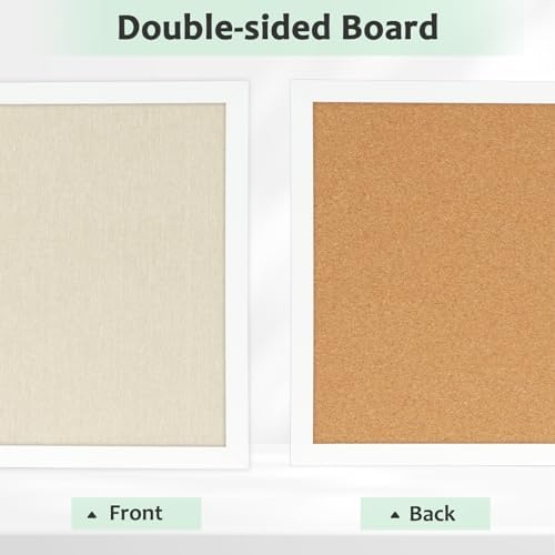 DOLLAR BOSS Double-Sided Bulletin Boards with Linen, 30"x20" Cork Board