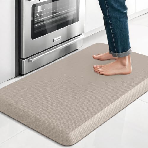 Kitchen Mat for Floor, Anti-Fatigue Mat Kitchen Rug, 17.3"x28"x0.8'', Khaki