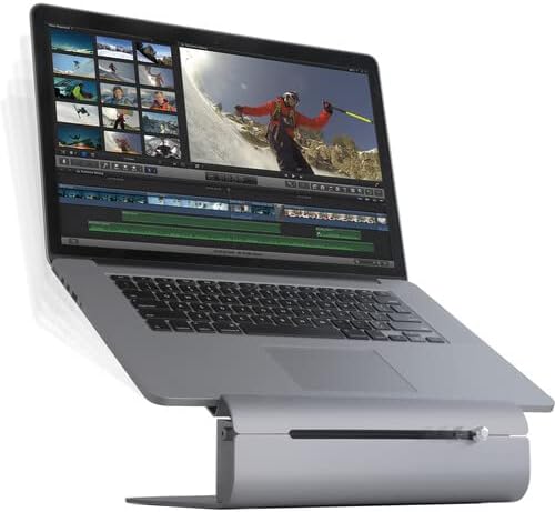 Rain Design iLevel2 Adjustable Height Laptop Stand (Patented) (Space Gray)