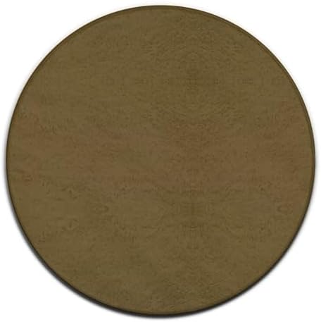 Home Decor Non Slip Kitchen Office Circle Rug, Machine Washable Modern Round Area Rug, Room Sofa Yoga Soft Round Carpet Brown, 24inch