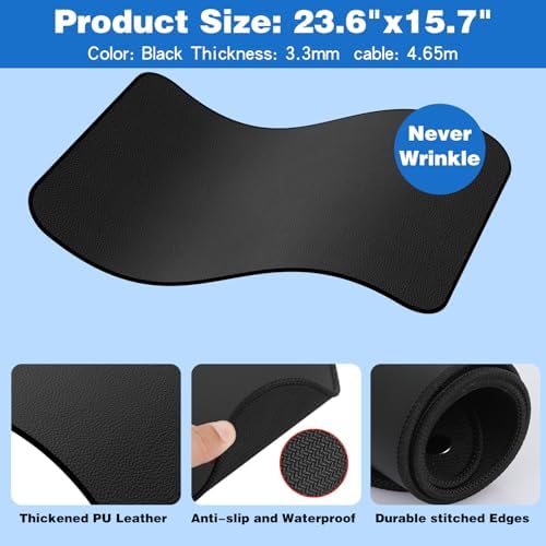 Grounding Mat Earthing Pad，Grounding Mat for Feet，Portable Grounding Well Desk Mat for Sleep Pain Relief Energy，Earth Grounded Sleep Bed Pad，Use at Home or Office，24"x16"