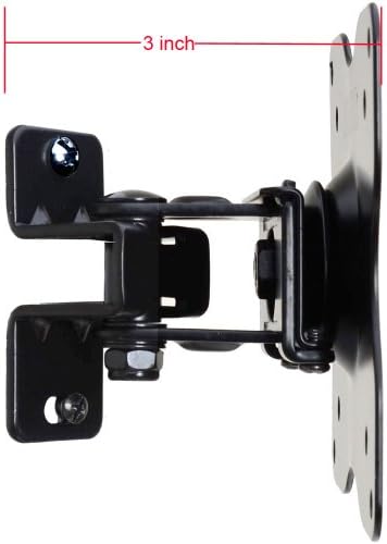 VideoSecu ML411B Adjustable Tilt Swivel Rotation TV Wall Mount Bracket for 19" to 42" LCD LED TV and Monitor (Max 44 lbs, VESA 100/75) Black 1FF (Pack of 2)