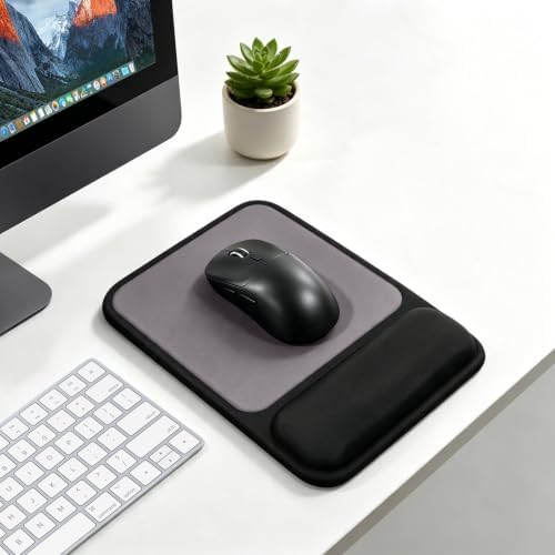 Ergonomic Mouse Pad with Gel Wrist Rest-Black
