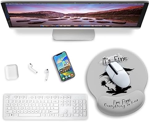Blusabaca Cat Ergonomic Mouse Pad with Wrist Rest Mousepad Wrist Support