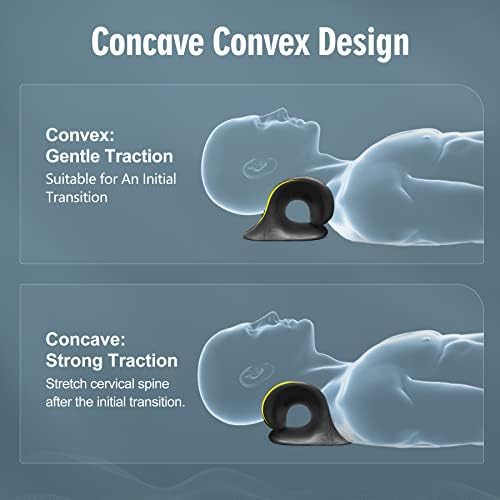 ComfortLife Neck Stretcher for Pain Relief, Neck and Shoulder Relaxer Cervical Traction Device Pillow for Muscle Relax and TMJ Pain Relief(Black)