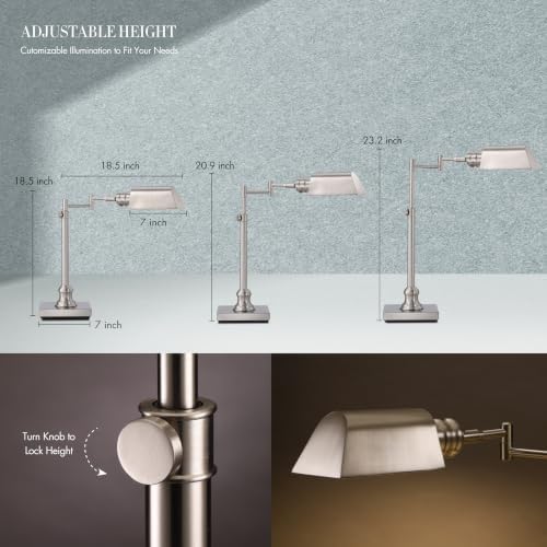 O'Bright Arcadia Pharmacy Desk Lamp, Brushed Nickel