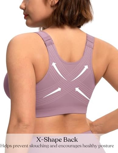HSIA Posture Bras for Women Front Closure No Underwire Back Support Bra