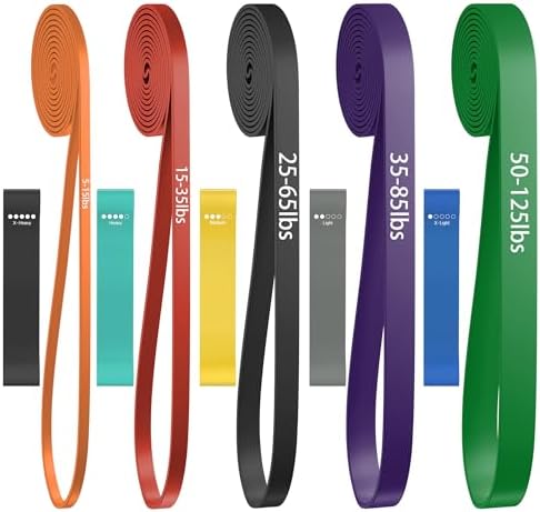 Pull Up Bands, Resistance Bands Set, Exercise Workout Bands for Men & Women, Ideal for Body Stretching, Physical Therapy and Muscle Training
