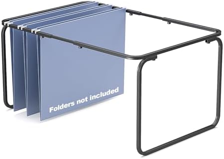 TOPCJ Legal/Letter Size Hanging File Folder Frame,Adjustable Length 16 to 25 inches,Heavy Duty Steel File Cabinet/Drawers Organizer Insert,Hanging Folder Holder for Desktop,12.598" W X 9.45" H,1 Pack