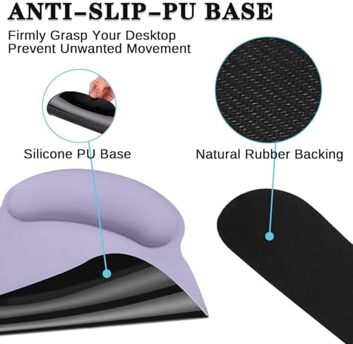 Britimes Ergonomic Mouse Pad Set with Wrist Rest, Purple